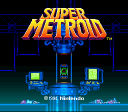 Super Metroid - AngryFireChozo Title Screen